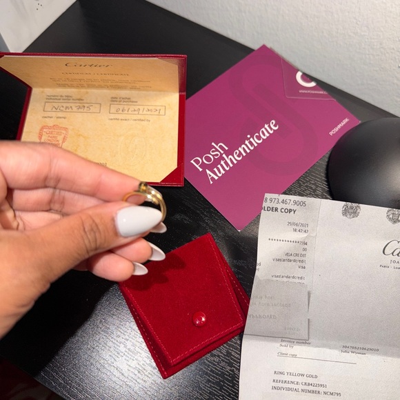 100% Authentic Cartier Gold Small Juste in Clou Ring - Picture 7 of 11